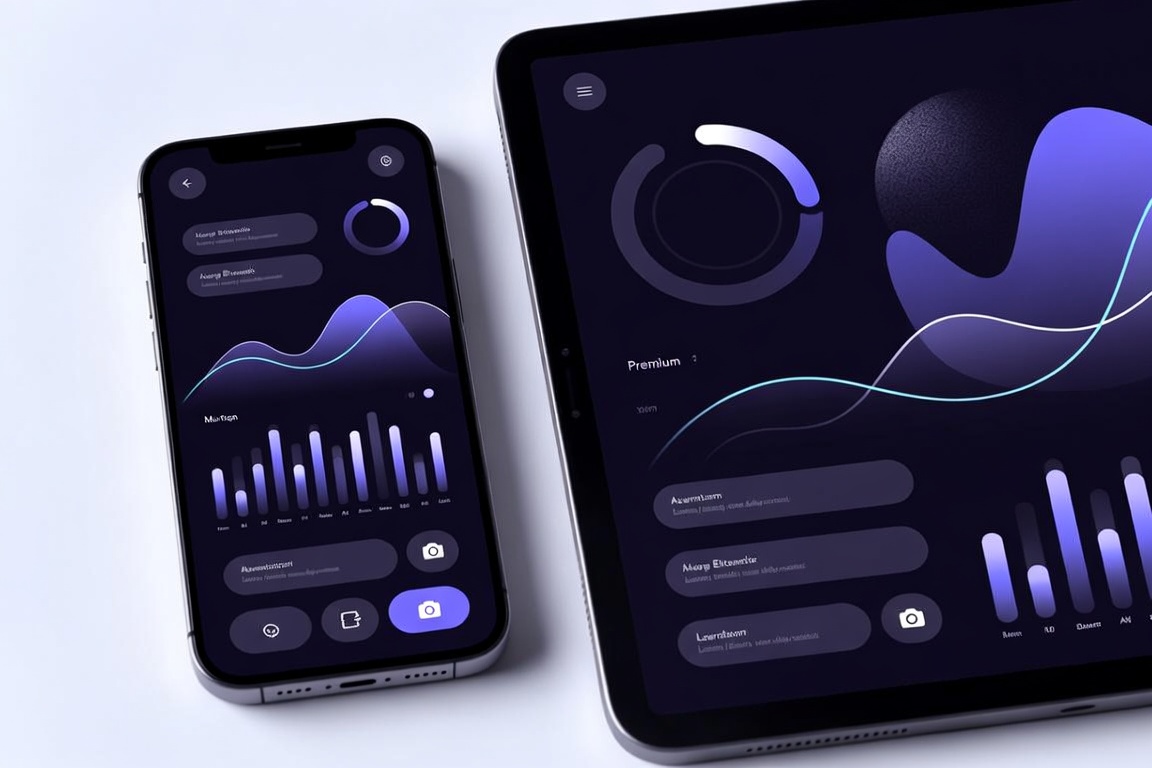 Mobile app development on a smartphone