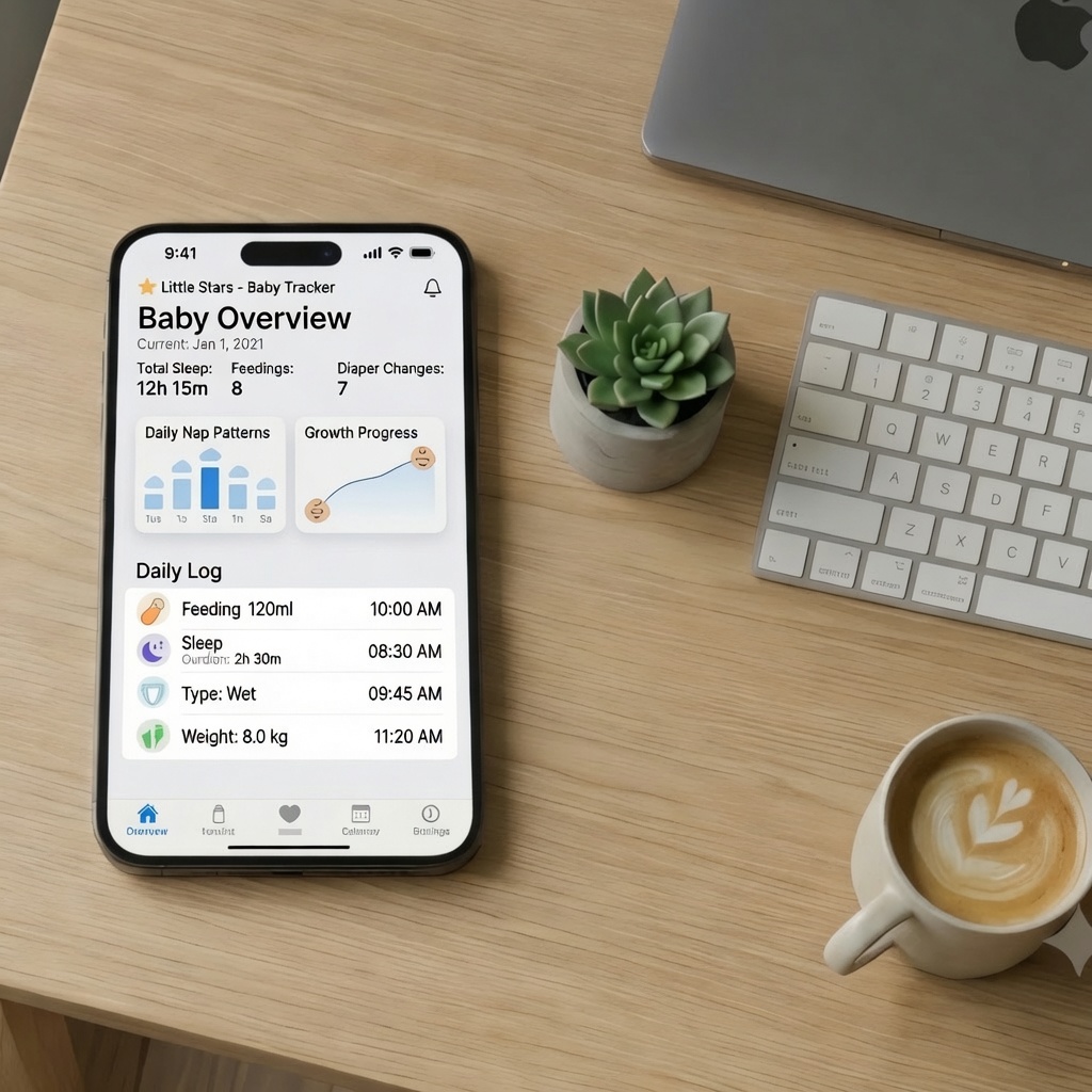 Baby tracking app in development